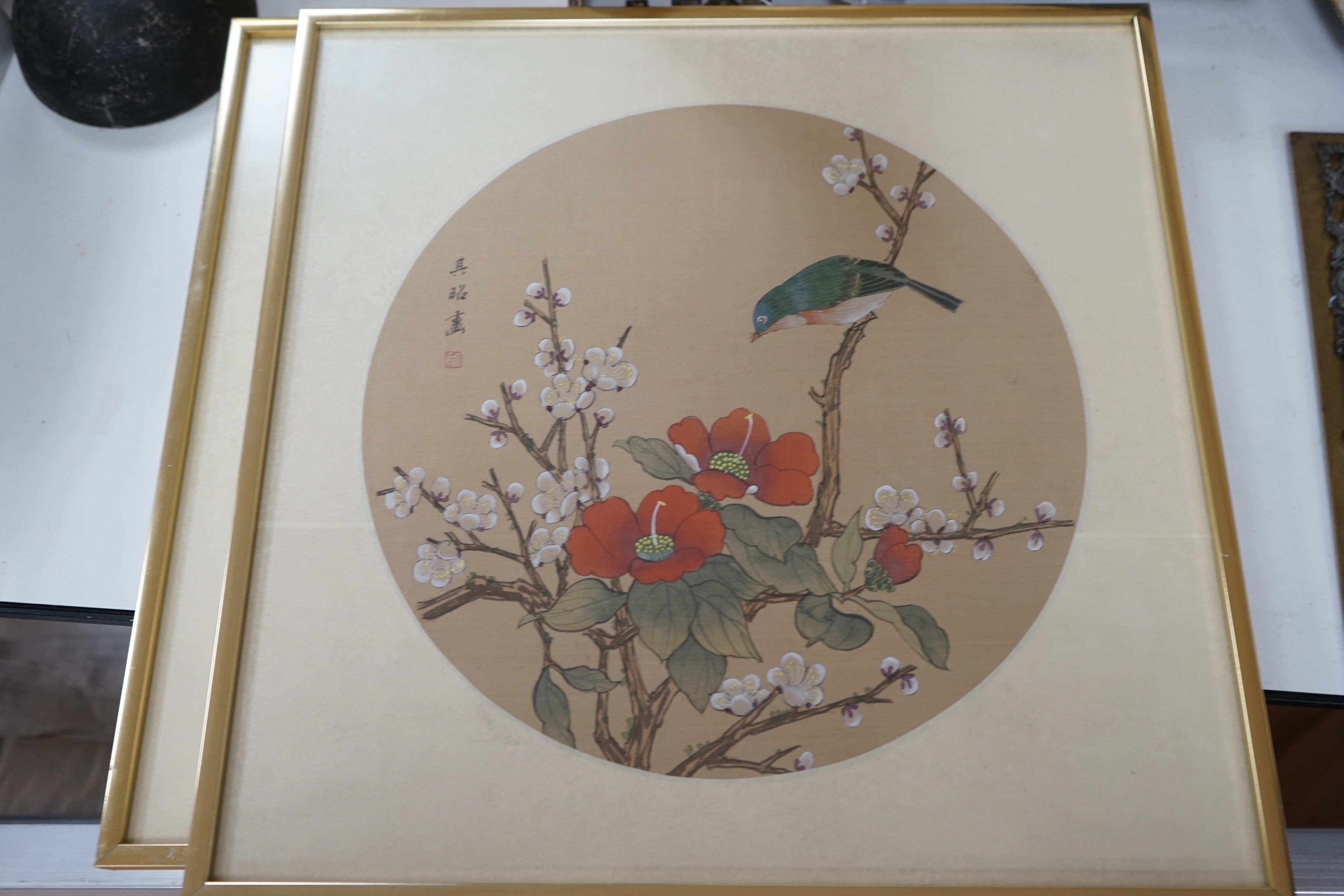 Three Japanese silkworks